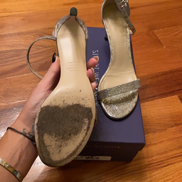 SW silver heeled strap sandals - Picture 2 of 6